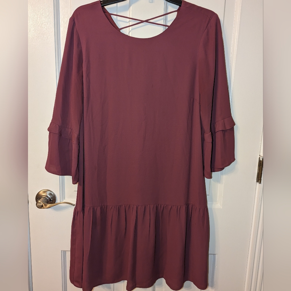 DR2 Berry colored dress.